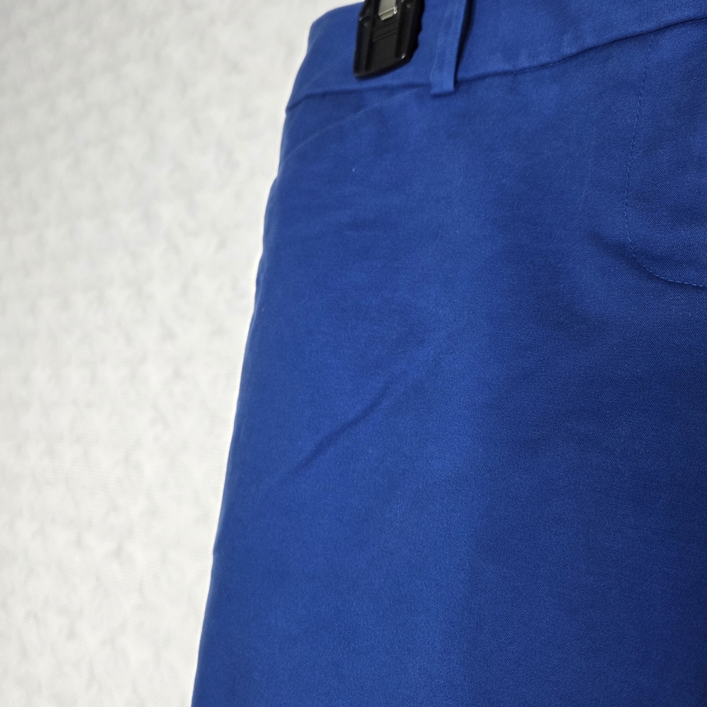 The Limited Women's Cobalt Blue Ankle Pants Back Slits Mid-Rise Size 0 - Picture 2 of 4